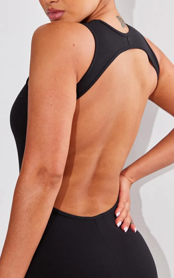 Shape Black Sculpted Open Back Bodycon Dress