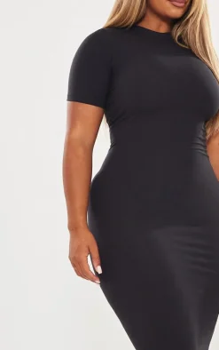 Shape Black Sculpted Short Sleeve Maxi Dress