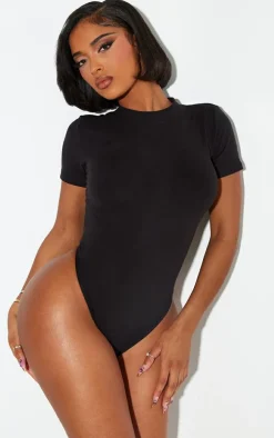 Shape Black Sculpted Short Sleeve Bodysuit