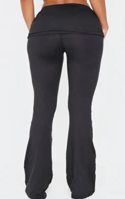 Shape Black Seamless Fold Over Pants