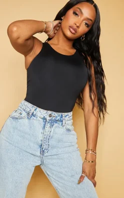 Shape Black Sleeveless Slinky Bodysuit