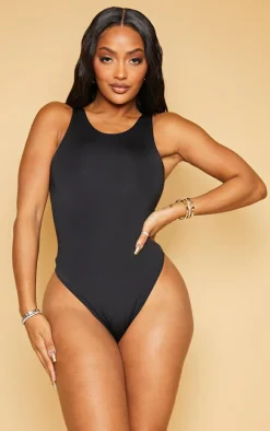 Shape Black Sleeveless Slinky Bodysuit
