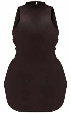Shape Black Slinky Cut Out Back Detail Bodycon Dress