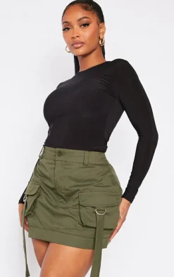 Shape Black Slinky Long Sleeve Bodysuit