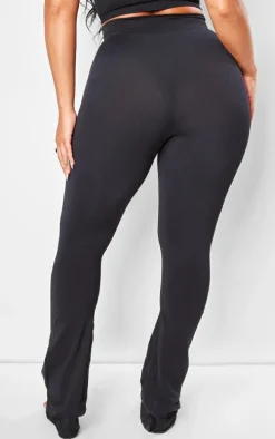 Shape Black Soft Seamless Cut Out Flare Pants