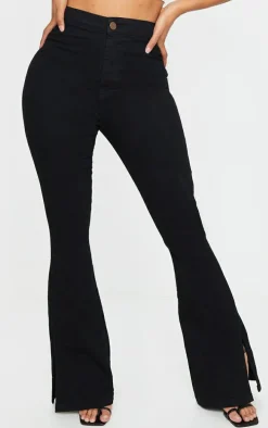 Shape Black Split Hem Flared Jeans