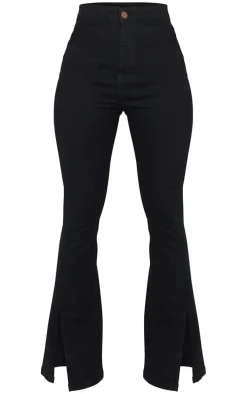 Shape Black Split Hem Flared Jeans