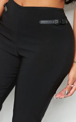 Shape Black Stretch Buckle Straight Leg Pants