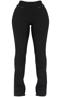 Shape Black Stretch Buckle Straight Leg Pants