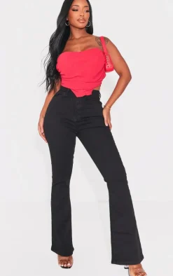 Shape Black Stretch Denim Flared Jeans