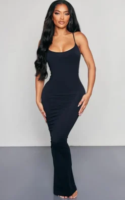 Shape Black Stretch Seamless Strappy Maxi Dress