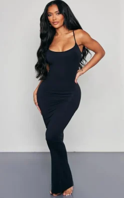 Shape Black Stretch Seamless Strappy Maxi Dress