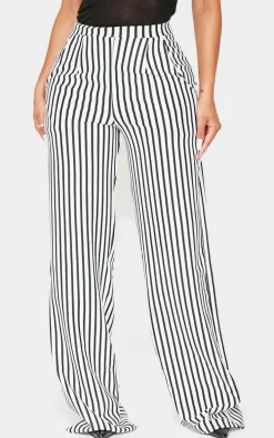Shape Black Striped Wide Leg Pants