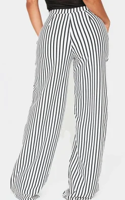 Shape Black Striped Wide Leg Pants