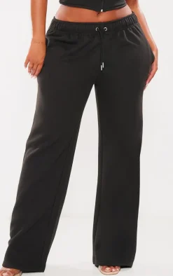 Shape Black Sweat Drawstring Waist Wide Leg Sweatpants