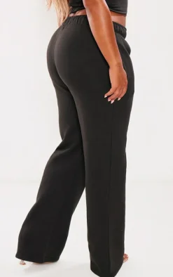 Shape Black Sweat Drawstring Waist Wide Leg Sweatpants