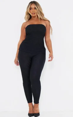 Shape Black Textured High Waisted Leggings