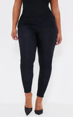 Shape Black Textured High Waisted Leggings