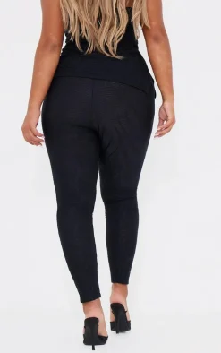 Shape Black Textured High Waisted Leggings