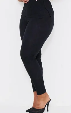 Shape Black Textured High Waisted Leggings