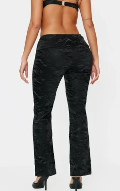 Shape Black Washed Faux Leather Panel Detail Pants