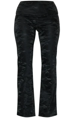 Shape Black Washed Faux Leather Panel Detail Pants