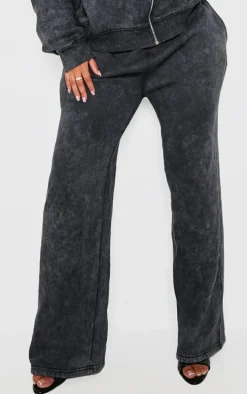 Shape Black Washed Wide Leg Sweatpants