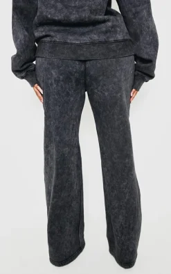 Shape Black Washed Wide Leg Sweatpants