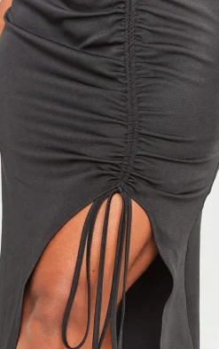 Shape Black Woven Halterneck Cut Out Maxi Dress