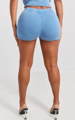 Shape Blue Rib Hot Pants