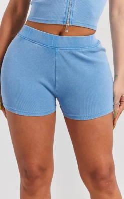 Shape Blue Rib Hot Pants