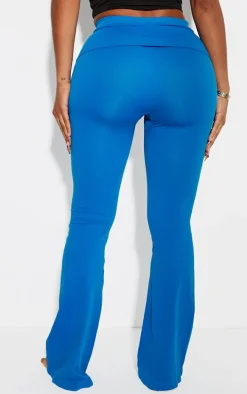 Shape Blue Stretch Seamless Foldover Waist Flare Pants