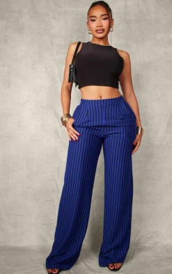 Shape Blue Striped Wide Leg Pants