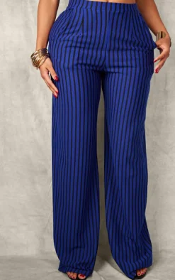Shape Blue Striped Wide Leg Pants