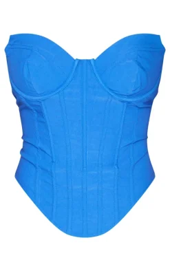 Shape Blue Woven Bandeau Corset