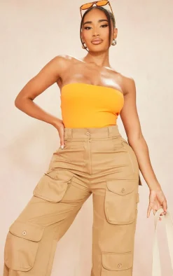 Shape Bright Orange Sculpted Bandeau Bodysuit