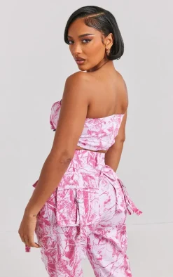 Shape Bright Pink Camo Printed Bandeau