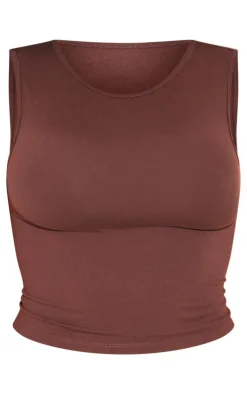Shape Brown Sculpted Longline Racer Top