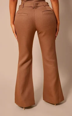 Shape Brown Woven High Waist Pants