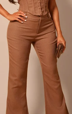 Shape Brown Woven High Waist Pants