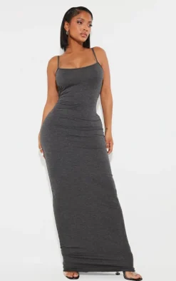 Shape Charcoal Grey Jersey Strappy Maxi Dress