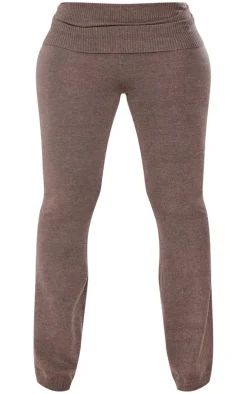 Shape Charcoal Grey Knit High Waist Foldover Waist Leggings