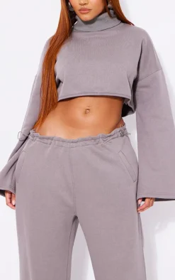 Shape Charcoal High Neck Long Sleeve Sweater