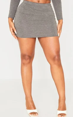 Shape Charcoal Melange Mini Skirt