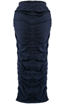 Shape Charcoal Ruched Front Sweat Maxi Skirt