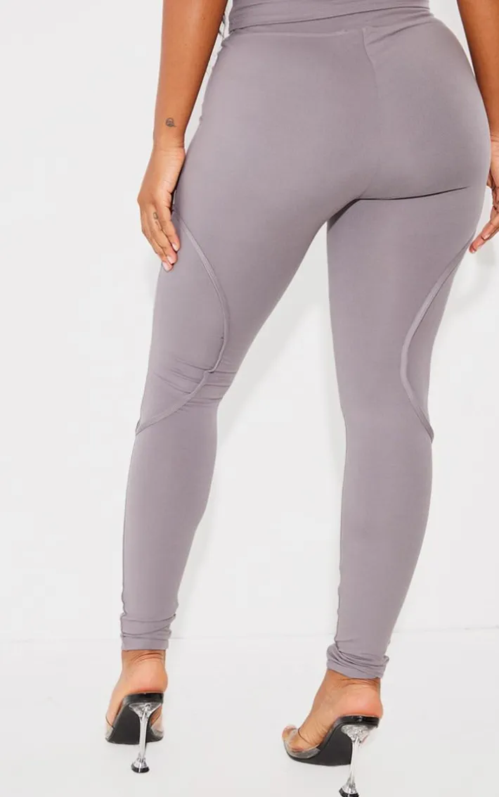 Shape Charcoal Sculpted Seam Detail Leggings