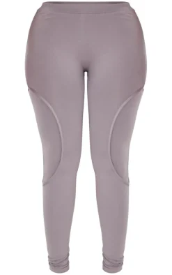 Shape Charcoal Sculpted Seam Detail Leggings