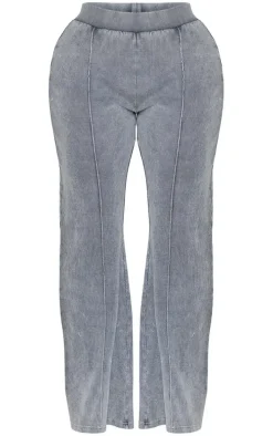 Shape Charcoal Soft Rib Pocket Bum Flare Pants