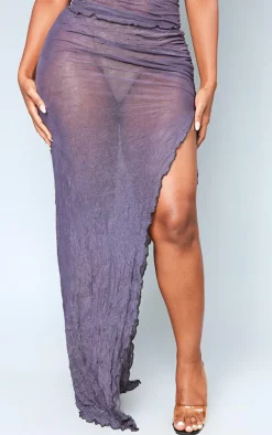 Shape Charcoal Textured Jersey Maxi Skirt