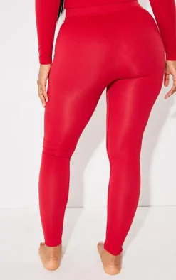 Shape Cherry Red Stretch Seamless High Waisted Leggings